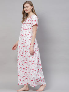 cotton nighty for women pure cotton nightgown floral nightgown, nighties for women pure cotton nightwear in cotton night gown long maxi gown in cotton 