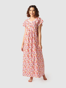 cotton nighty for women pure cotton nightgown floral nightgown, nighties for women pure cotton nightwear in cotton night gown long maxi gown in cotton 